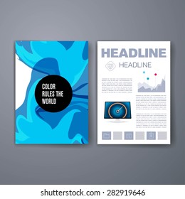 Templates. Vector flyer, brochure, magazine cover template can use for print and marketing. Applications and Infographic Concept. Modern flat design icons for mobile or smartphone. 