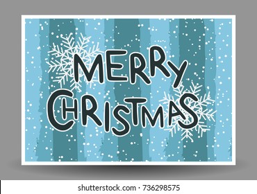 Templates of vector greeting cards Happy New Year and Merry Christmas.