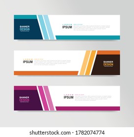 Templates Vector Horizontal Web Banner Background Stock Vector (Royalty ...