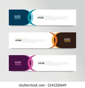 Templates of vector horizontal web banner. For background or header website, SEO, social media cover, ads, label, flyer, invitation card. Place for a photo. Minimalist design. Standard size with text