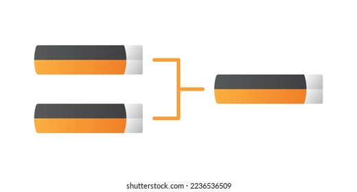 Templates of vector tournament brackets for 2 teams. Blank bracket template. Championship bracket schedule for basketball , football or baseball.