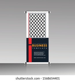 Templates of vector white and black roll-up banners on the theme of sport and sports nutrition, with a place for photos.