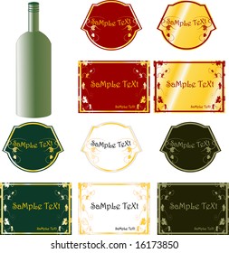 Templates for your wine vector illustration