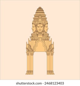 Tempel mit 4 Gesicht Brahma