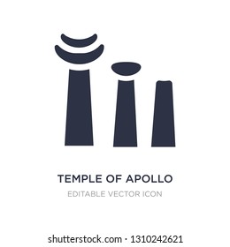 temple of apollo icon on white background. Simple element illustration from Monuments concept. temple of apollo icon symbol design.