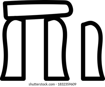 temple of apollo vector thin line icon 