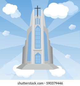 The temple architecture is a monument to Catholic