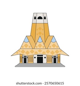 temple bahai religion icon isolated