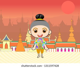 Temple boy in Thailand.