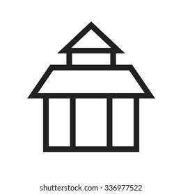 Temple, china, buddhist icon vector image.Can also be used for building and landmarks . Suitable for mobile apps, web apps and print media.