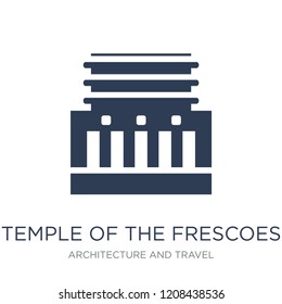Temple of the frescoes icon. Trendy flat vector Temple of the frescoes icon on white background from Architecture and Travel collection, vector illustration can be use for web and mobile, eps10