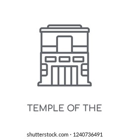 Temple of the frescoes linear icon. Modern outline Temple of the frescoes logo concept on white background from Architecture and Travel collection.
