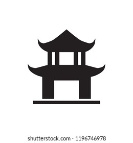 Temple glyph icon vector