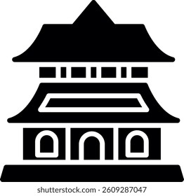 Temple Glyph Icon Vector Design