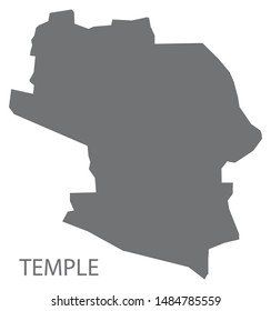 Temple grey ward map of High Peak district in East Midlands England UK