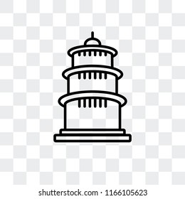Temple of Heaven in Beijing vector icon isolated on transparent background, Temple of Heaven in Beijing logo concept
