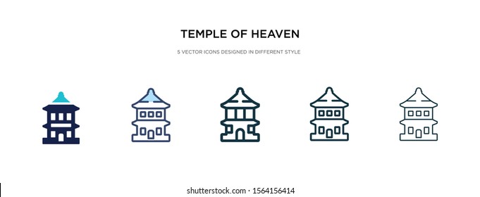 temple of heaven icon in different style vector illustration. two colored and black temple of heaven vector icons designed in filled, outline, line and stroke style can be used for web, mobile, ui