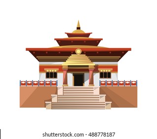 Temple of Heaven icon isolated on white background. Vector illustration for religion design. China culture building architecture. Famous asia landmark. Beijing chinese buddhism pagoda