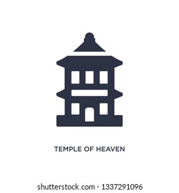 temple of heaven isolated icon. Simple element illustration from asian concept. temple of heaven editable logo symbol design on white background. Can be use for web and mobile.