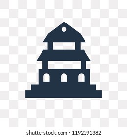 Temple of heaven vector icon isolated on transparent background, Temple of heaven transparency concept can be used web and mobile