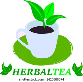 Temple Herbal Logo Tea is quite simple