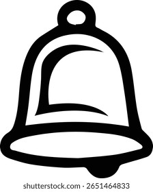 Temple and Home Bell Vector – Simple Hanging Bell Silhouette for Spiritual Decor, Cricut, and Religious Art
