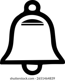 Temple and Home Bell Vector – Simple Hanging Bell Silhouette for Spiritual Decor, Cricut, and Religious Art