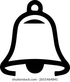 Temple and Home Bell Vector – Simple Hanging Bell Silhouette for Spiritual Decor, Cricut, and Religious Art