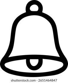 Temple and Home Bell Vector – Simple Hanging Bell Silhouette for Spiritual Decor, Cricut, and Religious Art