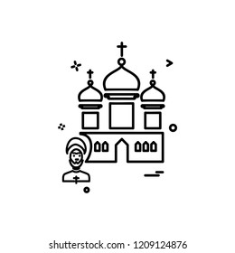 Temple icon design vector