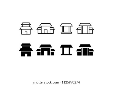Temple Icon Design Vector Symbol Gate Ancient