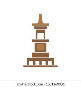 temple icon filled vector illustration