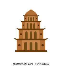 Temple icon. Flat illustration of temple vector icon for web isolated on white