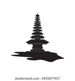 Temple icon illustration elemen design