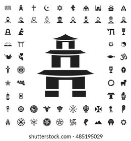 Temple icon illustration isolated vector sign symbol