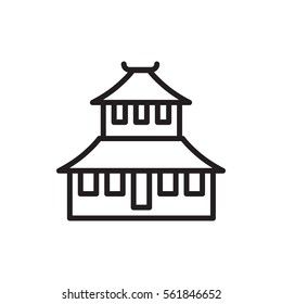 temple icon illustration isolated vector sign symbol