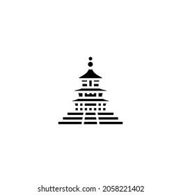 Temple Icon Isolated On White Background