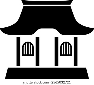 The temple icon isolated on white background