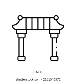 temple icon. Linear style sign isolated on white background. Vector illustration