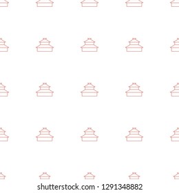 temple icon pattern seamless white background. Editable line temple icon. temple icon pattern for web and mobile.