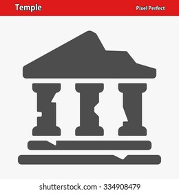 Temple Icon. Professional, pixel perfect icon optimized for both large and small resolutions. EPS 8 format.