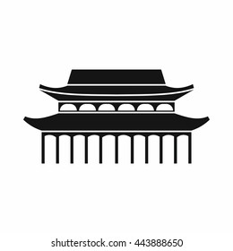 Temple icon in simple style isolated on white background