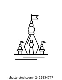 temple icon, vector best line icon.