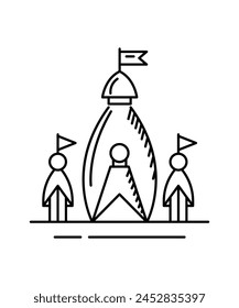 temple icon, vector best line icon.