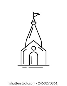 temple icon, vector best line icon.