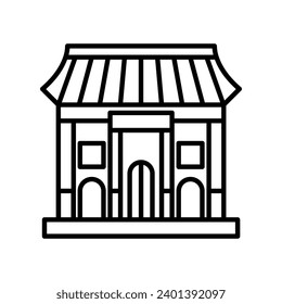 Temple icon in vector. Illustration