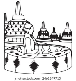 temple icon vector illustration simple design