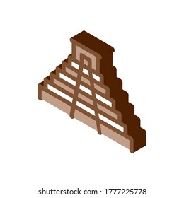 Temple Icon Vector. Isometric Temple Sign. Color Isolated Symbol Illustration