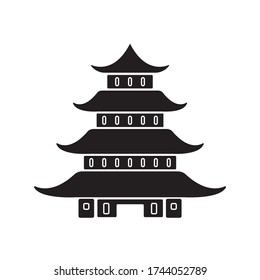 Temple icon vector simple design