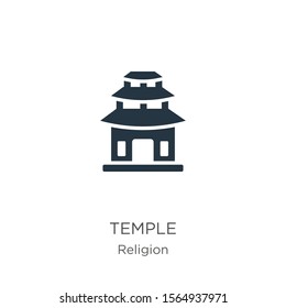 Temple icon vector. Trendy flat temple icon from religion collection isolated on white background. Vector illustration can be used for web and mobile graphic design, logo, eps10